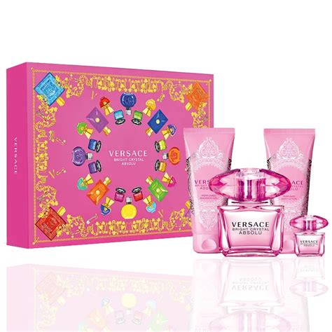 Versace Bright Crystal Absolu by Versace, 4 Piece Gift Set for 